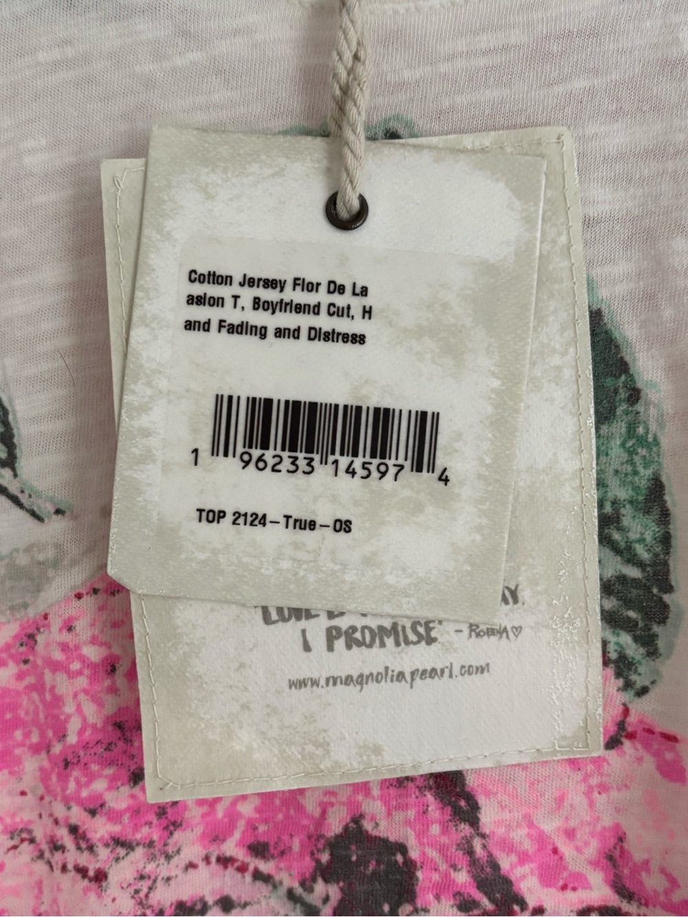 MAGNOLIA PEARL Fior De La Pasion Boyfriend Tee True NWT - Picture 4 of 5